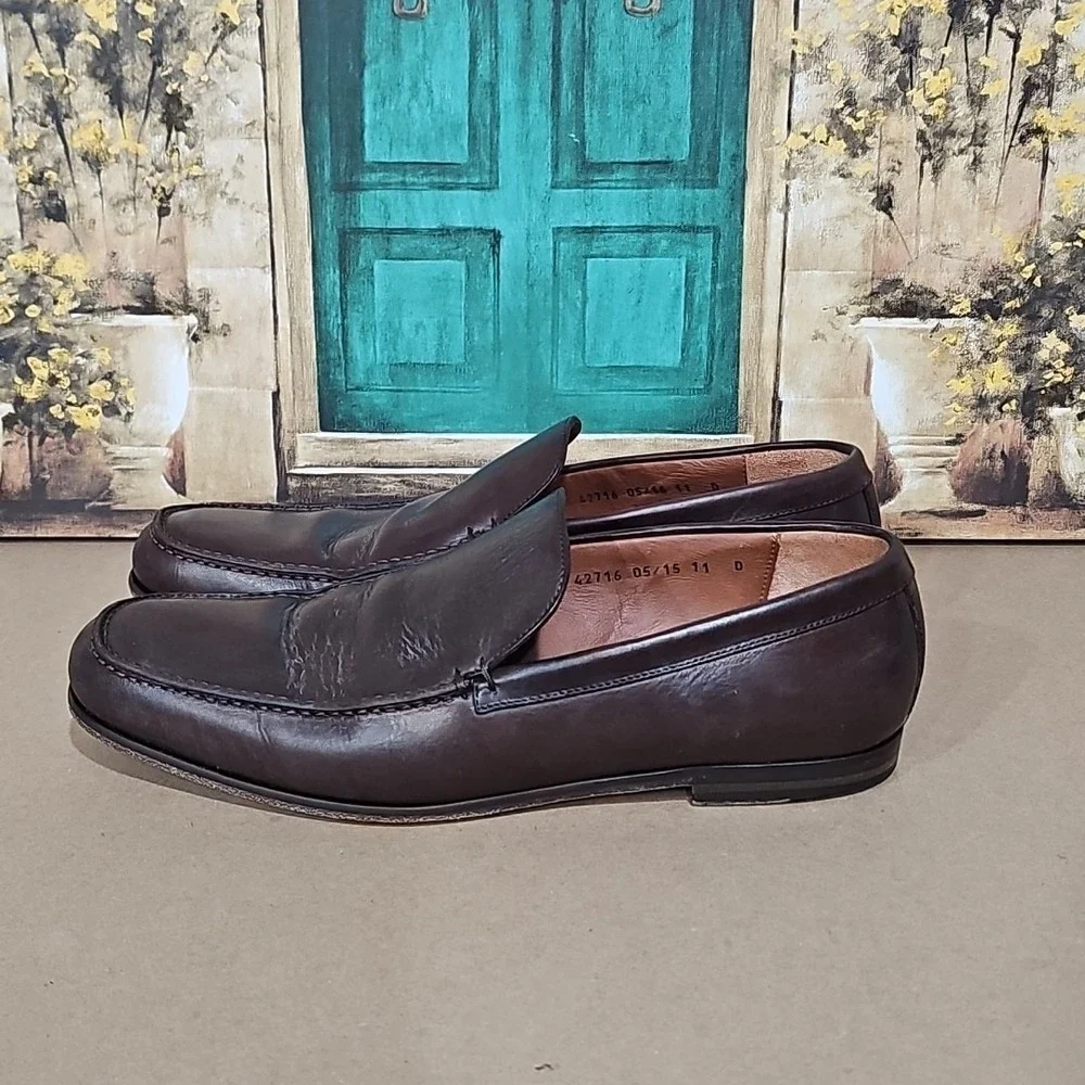 Allen Edmonds‎ RIALTO Brown Leather Loafers - Sz. 11 D